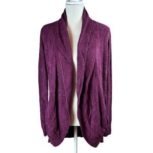 Barefoot Dreams CozyChicLite Burgundy Maroon Cardigan XS/S Luxe Lounge Layer